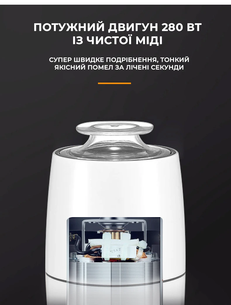 Кавомолка електрична RAF R-7122 для кави та спецій 280 Вт Кавомолка електрична RAF R-7122 для кави та спецій 280 Вт